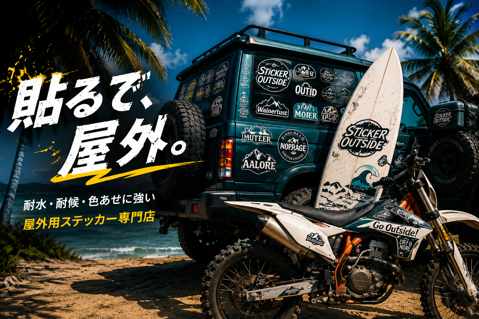 貼るで、屋外。屋外用ステッカー専門店 STICKER OUTSIDE